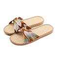 thumbnail image 3 of Kcodviy Chaussures Pantoufles en Lin Plage Pantoufles Léopard Pantoufles Femmes Sandales d'Été Sandales à Enfiler Maison Pantoufles Bottes Femmes Hommes pour Femmes Pantoufles à Semelle Rigide pour Femmes Sandales Chaussures de Sol Sandale pour Femme, 3 of 6