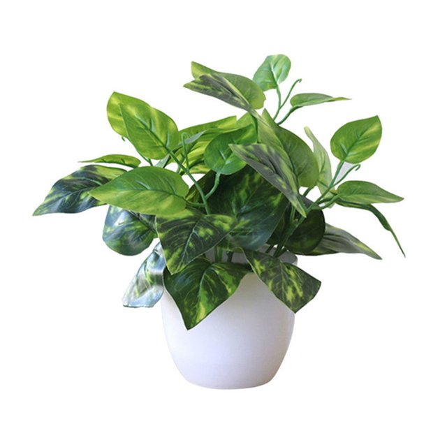 fastboy Artificial Potted Plant Leaf Simulation Leaves Home Office Desktop Greenery Decoration, Plant Type 13