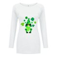 thumbnail image 3 of QIPOPIQ T-Shirts à Manches Longues pour Femmes à Col Rond T-Shirts de la Saint-Patrick Tunique Shamrock T-Shirt Imprimé T-Shirt Vert Chanceux T-Shirts de la Saint-Patrick T-Shirt à Col Rond T-Shirts de Fête Offres, 3 of 5