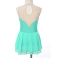 thumbnail image 4 of Yartina Kids Girls Figure Skating Dress Sleeveless Shiny Rhinestones Mesh Spliced Ballet Dance Performance Costume Light Green 10, 4 of 7