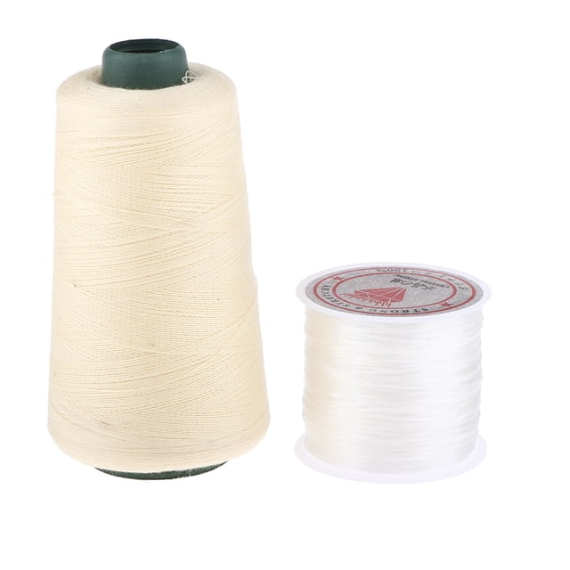 TISHITA 60m Hair Track Weft Weaving Sew Thread for Hair Beige