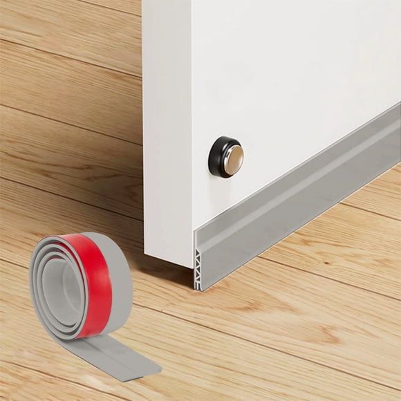 Fridja Summer Clearance Silicone Door Weather Stripping Door Sealed Strip, 39 Inch Self-Adhesive Door Insulation Strip for Door Frame& Window Sealed Large Gaps, Easy to Cut & Stick, Gray