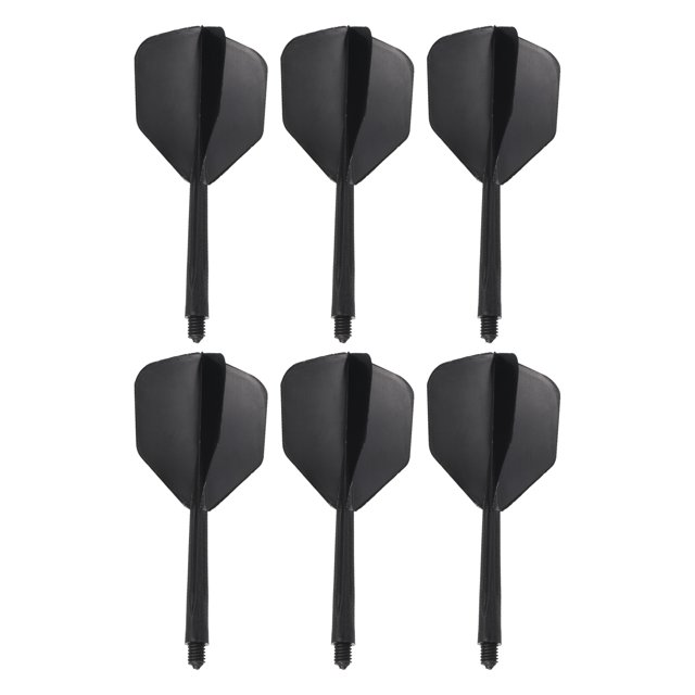 Unique Bargains Vol de Fléchettes Intégrés, Lot de 6 Vol de Fléchettes Durables, Noir Transparent
