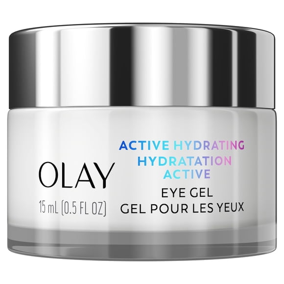 Olay Gel pour les Yeux Hydratation Active, Sans Parfum, Crème pour les Yeux Anti-Âge avec Acide Hyaluronique et Niacinamide