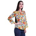 thumbnail image 3 of Moomaya Haut à Manches Longues Imprimé avec Patte de Boutonnage, Col Rond, Tunique d'Été Décontractée pour Femme, 3 of 5