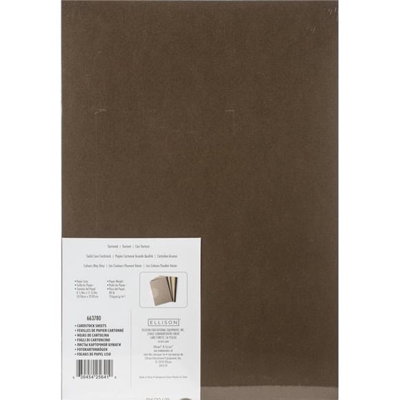Sizzix Textured Cardstock Sheets A4 60/Pkg-Assorted Colors-Neutrals - S663780