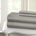 thumbnail image 2 of HLONK Fresh Linen 1200 Thread Count California King Size Deep Pocket Solid Cotton Sheet Set (California King, 2 of 3