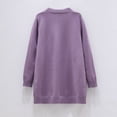thumbnail image 2 of Girls Loose Pocket Knitted Cardigan Sweater Solid Color Casual Jacket, 2 of 6