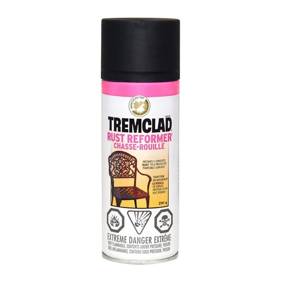 Tremclad® Rust Reformer Aerosol Spray Paint, Flat Black, 291g