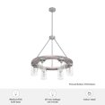 thumbnail image 3 of Hunter Fan Company Devon Park 6 Bulb Hanging Chandelier Light Fixture, 3 of 9