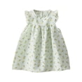 thumbnail image 1 of MEZZALL Robes d'Été pour Filles Imprimé Floral Robe Confortable Décontractée pour Sorties Quotidiennes 3-4 Ans Coupe Décontractée Robe d'Été pour Bébé, 1 of 3