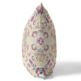 thumbnail image 4 of Couronne de Roses Coussin en Tissu Intérieur/extérieur avec Fermeture Éclair Blanc Cassé Violet 18x18, 4 of 7
