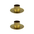 thumbnail image 1 of Thinsony Pillar Candle Holder Candlelight Home Decor Party for Dining Christmas Gold Small 2Set, 1 of 6