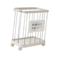 thumbnail image 4 of DOLITY Laundry Basket with Wheels Clothes Basket Organizer for Essentials Dorm Room white, 4 of 9