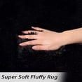 thumbnail image 3 of GlowSol 3'x5' Black Fluffy Area Rugs for Living Room Bedroom Solid Soft Faux Area Rug Indoor Shag Rug Modern Nursery Rug Carpets, 3 of 7