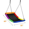 thumbnail image 2 of Gymax Balançoire d'Arbre Géante de 700 Lb avec Plateforme de 60 Po pour Enfants et Adultes, Multicolore, 2 of 10