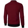 thumbnail image 4 of RXIRUCGD Man Solid Color Zipper Stand Collar Hoodie Coat, Red, Size: L, 4 of 6