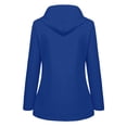 thumbnail image 3 of CEHVOM Women Solid Rain Jacket Outdoor Plus Size Waterproof Hooded Raincoat Windproof Clearance, 3 of 4