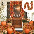 thumbnail image 4 of CEHVOM Christmas Decorations Indoor Outdoor,Christmas Tree Decorations,Thanksgiving Holiday Rattan Maple Leaf Rattan Decoration Simulation Maple Leaf Rattan Simulation Landscaping Leaf Simulation, 4 of 6