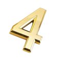 thumbnail image 3 of GUOOL 2 In Golden 3D Design Plastic Self-Adhesive House Hotel Door Number Plaque 4 Number 4, 3 of 4