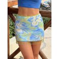 thumbnail image 2 of Women's Sequin Mini Skirts Low Waist Rainbow Color Tassel Skirts, 2 of 7