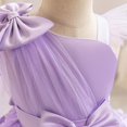 thumbnail image 4 of Robe pour Filles Robe de Princesse pour Tout-Petites Robe de Fête Premier Anniversaire avec Broderie de Fleur 3D Robe Fille Violet 4 Ans-5 Ans, 4 of 7
