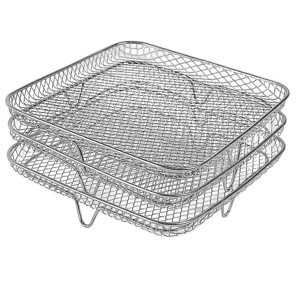 8 Inch Air Fryer Rack for Instant Vortex Air Fryer,, Air Fryer,Square Three Stackable Dehydrator Ra