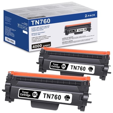 TN760 TN 760 TN-760 TN7 TN760 TN 760 Cartouche de Toner Noire Lot de 2 de Remplacement pour Brother 30 TN 730 Toner pour MFC-L2750DWXL HL-L2370DW Imprimante