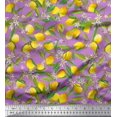 thumbnail image 1 of Soimoi Modal Satin Fabric Leaves,Floral & Lemon Vegetable Fabric Prints by Yard 42 Inch Wide, 1 of 3
