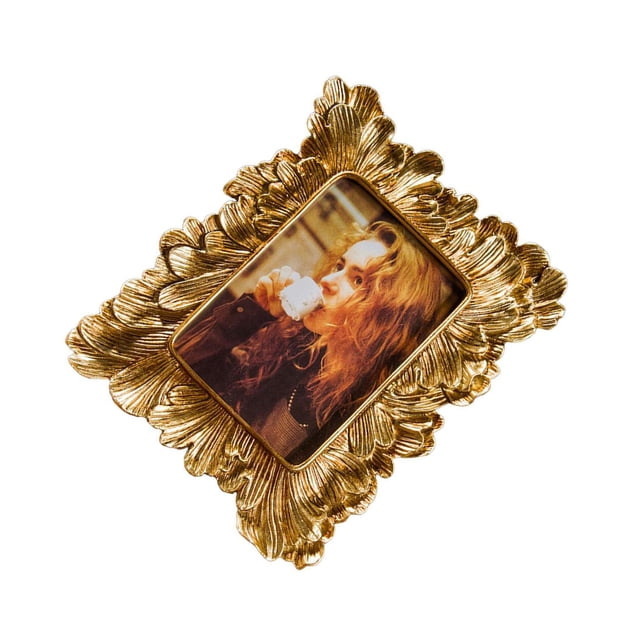 pitrice Retro Picture Frame Vintage Iris Flower Photo 5in Holder Frames Decor Rectangle 6 inch