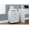 thumbnail image 1 of Monarch Specialties File Cabinet, Rolling Mobile, Storage Drawers, Printer Stand, Office, Work, Laminate, White, Contemporary, Modern, 1 of 3