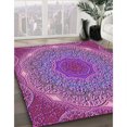 thumbnail image 3 of Ahgly Company Machine Washable Indoor Rectangle Transitional Orchid Purple Area Rugs, 8' x 10', 3 of 7