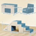 thumbnail image 3 of Qaba Blocs d'Escalade en Mousse pour Tout-Petits, Ensemble de 2 Pcs en Mousse Souple, Bleu, 3 of 10