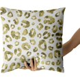 thumbnail image 3 of Olive Green Grey Leopard Print Pillow Covers 16X16 Inch Watercolor Gray Cheetah Decorative Pillow Cases Animal Square Throw Pillow Case Set of 2 Home Decor For Sofa Living Room Bedroom Bed Cushion, 3 of 5