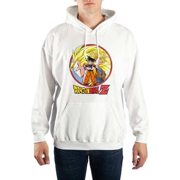 Dragon Ball Z Logo Super Saiyan Goku White Hoodie Sweater