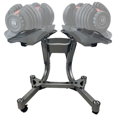 Adjustable Dumbbell Stand - Steel Dumbbell Rack for Home Gym, Dumbbells Holder, Workout Equipment Organizer - Silver (Stand Only)