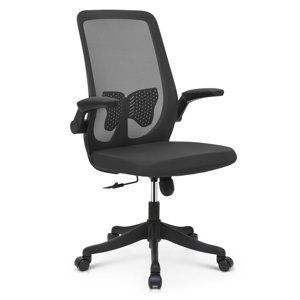 Magshion Bureau Mesh Chaise réglable en hauteur et en design ergonomique Accueil Bureau Bureau d'ordinateur Chaise Lombaire Support avec dossier rembourré Fauteuil pivotant (Noir)