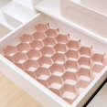 thumbnail image 3 of 18-Compartment Honeycomb Drawer Divider Organizer Ties Belts Organization - Pink, 3 of 8