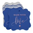 thumbnail image 3 of Inkdotpot Real Rose Gold Foil Made With Love Wedding Tags Favor Bracket Shape Hang Pack Of 100 Paper Tags, 3 of 7