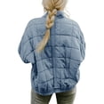 thumbnail image 1 of Opperiaya Women Stand Collar Long Sleeve Solid Color Full Zip Quilted Jackets, 1 of 5