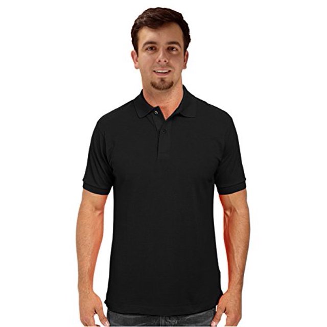 Peach Couture Mens Short Sleeve Classic Pique Polo Shirt