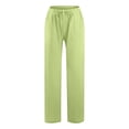 thumbnail image 4 of Timegard Cotton Linen Pants for Women Elastic Waist Drawstring Fall Travel Casual Pants with Pockets, 4 of 5