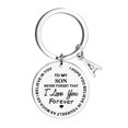 thumbnail image 1 of Creative DIY To My Son Stainless Steel Last Name 26 Letter Keychain 2.5x2.5cm, 1 of 8