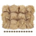 thumbnail image 1 of Unique Bargains Fluffy Soft Faux Fur Pom Poms for Hats with Snap Button, Khaki 12Pack, 1 of 7