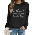 thumbnail image 2 of WEAIXIMIUNG Custom Sweatshirt Ladies Fashion Leisure Pure Color Loose Long Sleeved Printed Letters Round Collar, 2 of 4