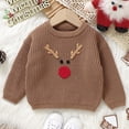 thumbnail image 2 of Posijego Chandail pour Tout-Petit Bébé Fille Garçon à Col Rond à Manches Longues en Tricot, Haut Chandail, Vêtements d'Automne Hiver pour Nourrisson, 2 of 6