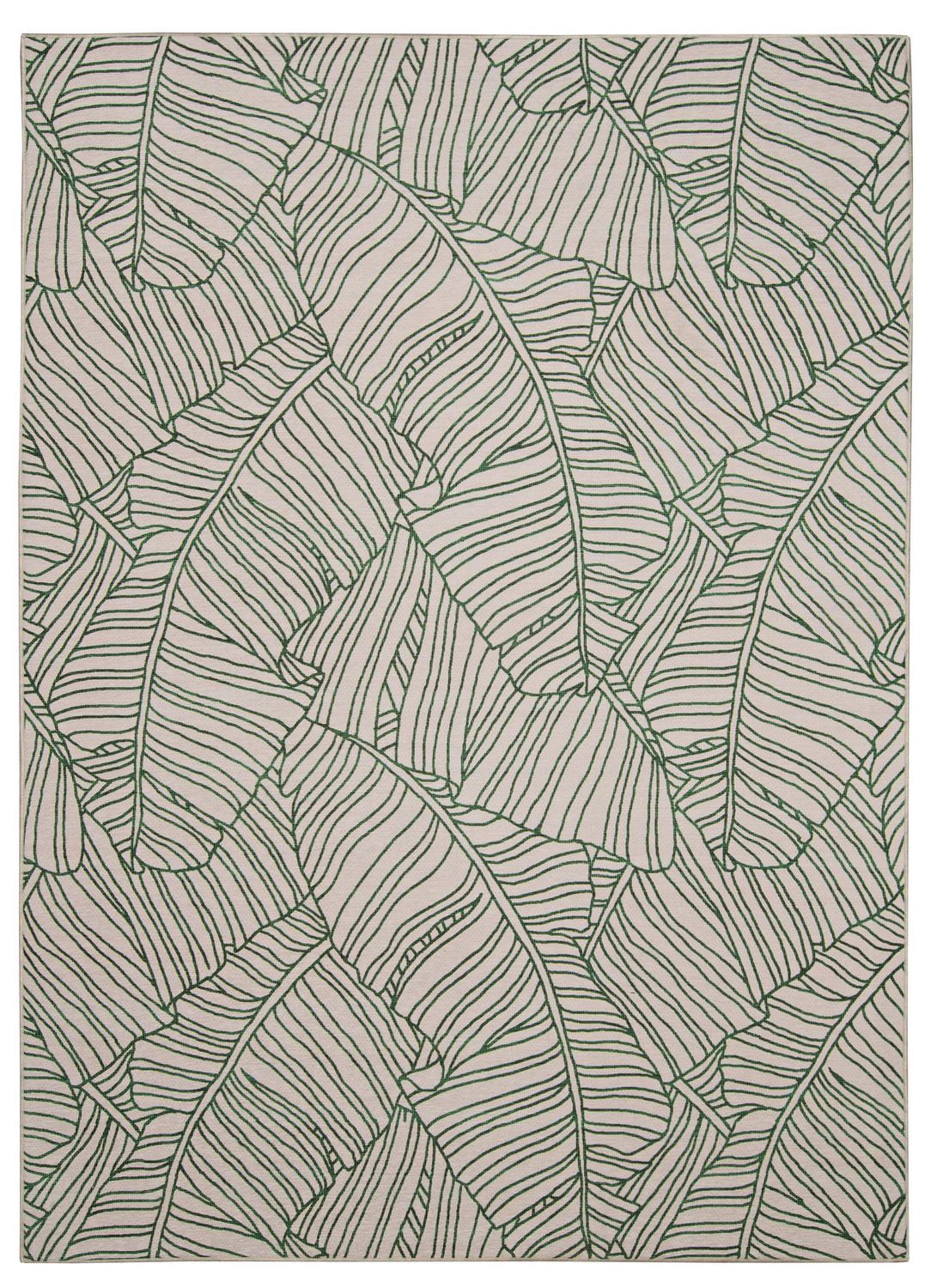 Outdoor Washable Largo Ivory & Green 7' x 9' Area Rug