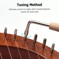 thumbnail image 4 of Riwcyla WH,16 16,String Wooden Lyre Harp Metal Strings Solid Wood String Instrument with Carry Bag Tuning Cleaning Spare Strings Cloth MusicBook, 4 of 6