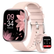 Mingdaln Smart Watch for Men and Women 46MM,with Answer Calls/120+ Sports Modes/10 Days Standby, IP68 Waterproof Fitness Tracker compatible with Android and iPhone Devices, perfect gift (Pink)