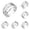 Clear 6Packs, variant on Silver Adjustable Toe Band Ring with Open Joint Design for Comfortable Foot Wear, Clear 1Pack